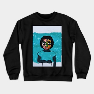 Artistic Reverie: NFT Character - FemaleMask Vincent van Gogh Edition on TeePublic Crewneck Sweatshirt